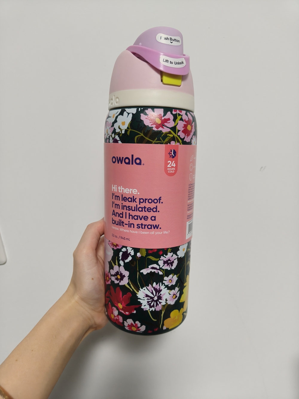 New Owala FreeSip 32oz UO Exclusive Painted Meadow Insulate